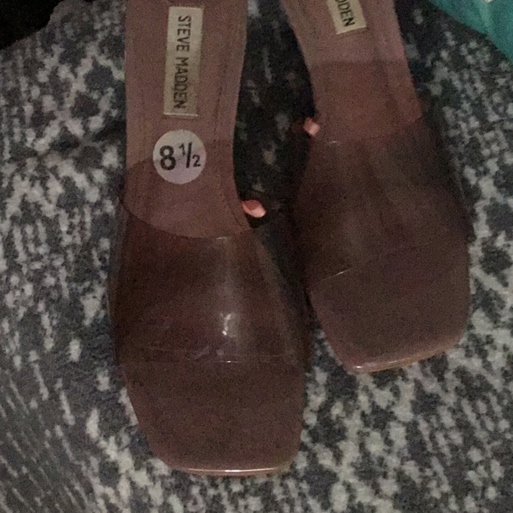 Nine West Brown Clear Sandals - Picture 4 of 12